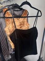 Vintage Y2K zwarte fluwelen mouwloze top, Kleding | Dames, Tops, Vintage, Maat 42/44 (L), Vintage, Ophalen of Verzenden