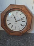 Vintage houten Gema Quartz wandklok., Ophalen of Verzenden, Zo goed als nieuw, Analoog, Wandklok