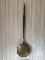 Antieke Koperen Bedpan met Houten Handvat Decoratie Keuken, Ophalen of Verzenden