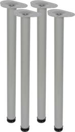 4 stuks - Duraline Verstelbare Metalen Tafel poten (Grijs ), Zo goed als nieuw, Ophalen