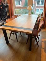 Prachtige robuste tafel met stevige rvs poten 212cm bij 97cm, Ophalen, Gebruikt, 200 cm of meer, 50 tot 100 cm