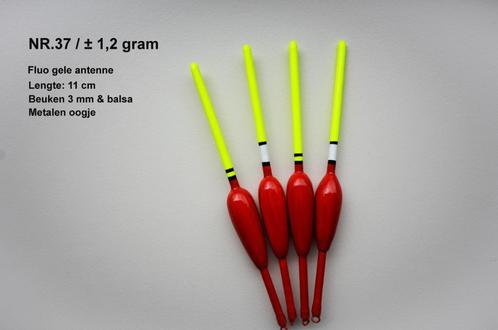 KARPERDOBBER HANDBUILT NR. 37 / 1,2 gram, Watersport en Boten, Hengelsport | Karpervissen, Nieuw, Dobber of Lood, Ophalen of Verzenden