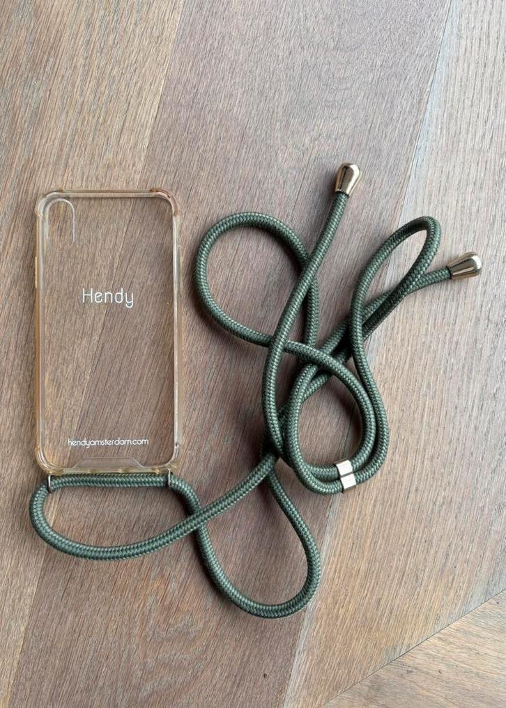 iPhone XS hoesje met draagkoord van Hendy - khaki/army green, Telecommunicatie, Mobiele telefoons | Hoesjes en Frontjes | Apple iPhone