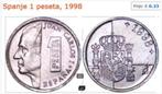 Spanje Peseta 1 1998 2x en Peseta 5 1998 2x als setje, Setje, Ophalen of Verzenden, Overige landen