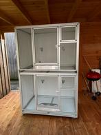 Dubbele Broedkooi van Aluminium en dubbel trespa, Kooi, 110 cm of meer, Ophalen of Verzenden, Zo goed als nieuw