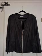 Magna zwart leatherlook jasje 56-58, Kleding | Dames, Grote Maten, Ophalen of Verzenden, Zo goed als nieuw, Blauw, Jasje of Colbert