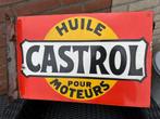 Emaille CASTROL bord. 1935 Dubbelzijdig met flens 50 x 33 cm, Verzamelen, Ophalen of Verzenden, Gebruikt, Reclamebord