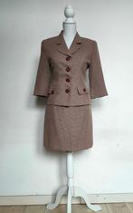 Elegant mantelpak - maat 34, Kleding | Dames, Kostuum of Pak, Bruin, Ophalen of Verzenden, Zo goed als nieuw