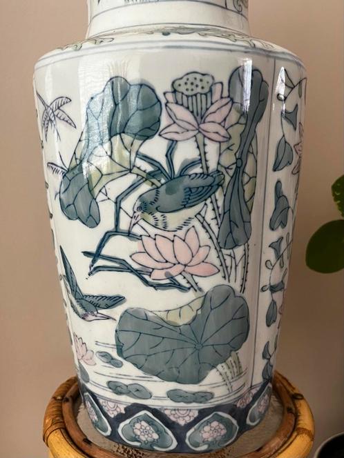 Vintage Chinese Vaas Lotusbloem, Antiek en Kunst, Antiek | Vazen, Ophalen of Verzenden