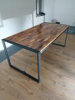 Industriële tafel 170x90cm, Ophalen, Rechthoekig, 150 tot 200 cm, 50 tot 100 cm