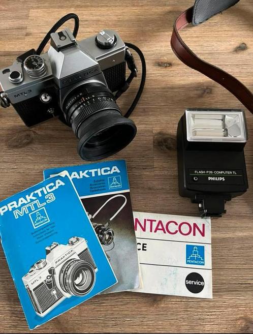 Praktica MTL 3 analoge spiegelreflexcamera set, mooie camera, Audio, Tv en Foto, Fotocamera's Analoog, Gebruikt, Overige Merken