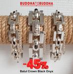 BUDDHA TO BUDDHA Batul Crown Black onyx armbanden KORTING!, Ophalen of Verzenden, Nieuw, Zilver, Zilver
