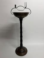 Vintage antieke messing staande asbak sigarettenhouder poot, Ophalen of Verzenden