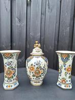 Delfts Polychroom Kaststel - Handwerk, Antiek en Kunst, Antiek | Vazen, Ophalen of Verzenden