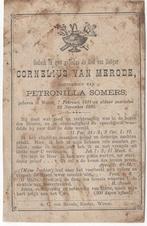 Cornelius van Merode 1841 Wouw + 1889 Wouw, 48 jaar oud, Verzamelen, Bidprentjes en Rouwkaarten, Verzenden
