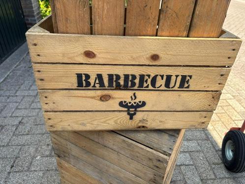Fruitkisten “barbecue” 50x40 hoogte 30cm, Tuin en Terras, Overige Tuin en Terras, Zo goed als nieuw, Ophalen of Verzenden