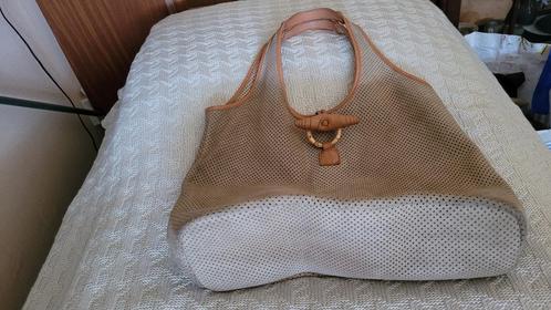 Vintage "Borse in Pelle" tas, Sieraden, Tassen en Uiterlijk, Tassen | Damestassen, Gebruikt, Shopper, Beige, Ophalen of Verzenden