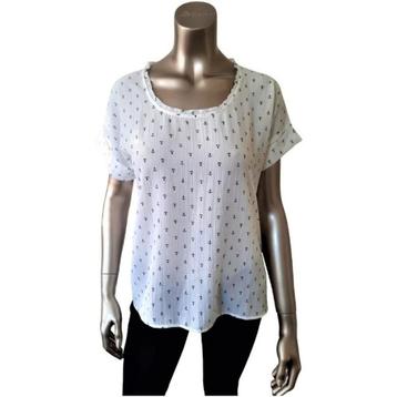 Blouse Aaiko wit ankertjes print maat 36/38 beschikbaar voor biedingen