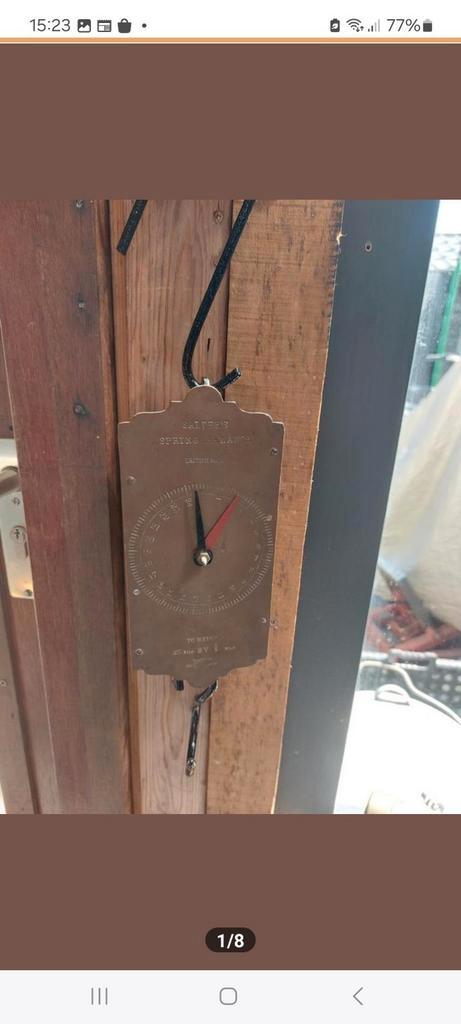 Veerweegschaal weegunster weeghang 1900, Antiek en Kunst, Antiek | Gereedschap en Instrumenten, Ophalen of Verzenden