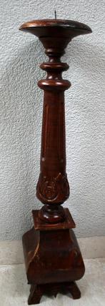 houten kandelaar, Gebruikt, Ophalen of Verzenden, Kandelaar, Hout