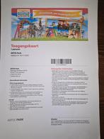 Artis, Eén persoon, Ticket of Toegangskaart