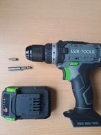 LUX 20V accuboormachine + 2,0Ah, Doe-het-zelf en Verbouw, Gereedschap | Boormachines, Ophalen of Verzenden, Zo goed als nieuw