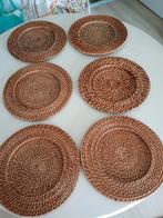 6 vintage rotan placemats, Ophalen of Verzenden, Zo goed als nieuw, Bord