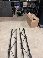 2x Zwarte 2m Licht Truss - Stevig en Betrouwbaar, Ophalen, Gebruikt, Instrumentstandaard, Licht of Laser