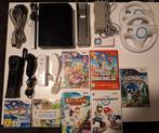 Nintendo Wii zwart compleet met games (Mario Kart, Bros enz., Ophalen of Verzenden, Met 2 controllers, Met games