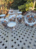 Delfts blauw polychroom kaststel, Ophalen of Verzenden