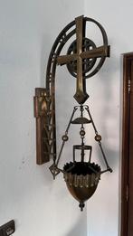Authentieke Godslamp, Kerkelijk Wandornament in Messing, Ophalen, Gebruikt, Overige typen, Christendom | Katholiek