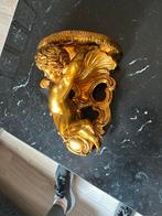 Antieke Vergulde Wandconsole Engel, Antiek en Kunst, Kunst | Beelden en Houtsnijwerken, Ophalen of Verzenden