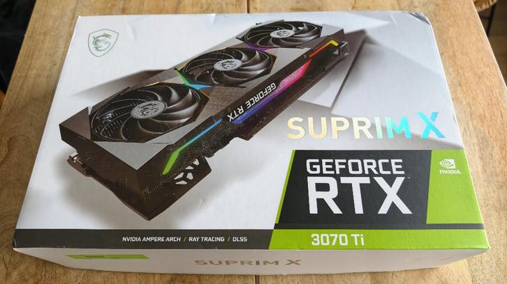 MSI GeForce RTX 3070 Ti SUPRIM X 8G, Computers en Software, Videokaarten, Zo goed als nieuw, Nvidia, PCI-Express 4.0, GDDR6, HDMI