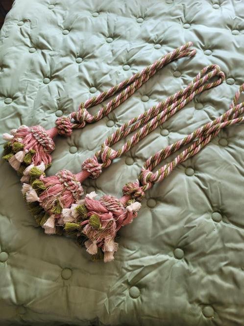 3 vintage embrasses per stuk 7.95, Huis en Inrichting, Stoffering | Gordijnen en Lamellen, Zo goed als nieuw, Minder dan 100 cm