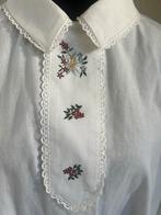 Trachten Blouse Wit Borduurwerk Kant Maat L, Ophalen of Verzenden, Zo goed als nieuw, Maat 42/44 (L)