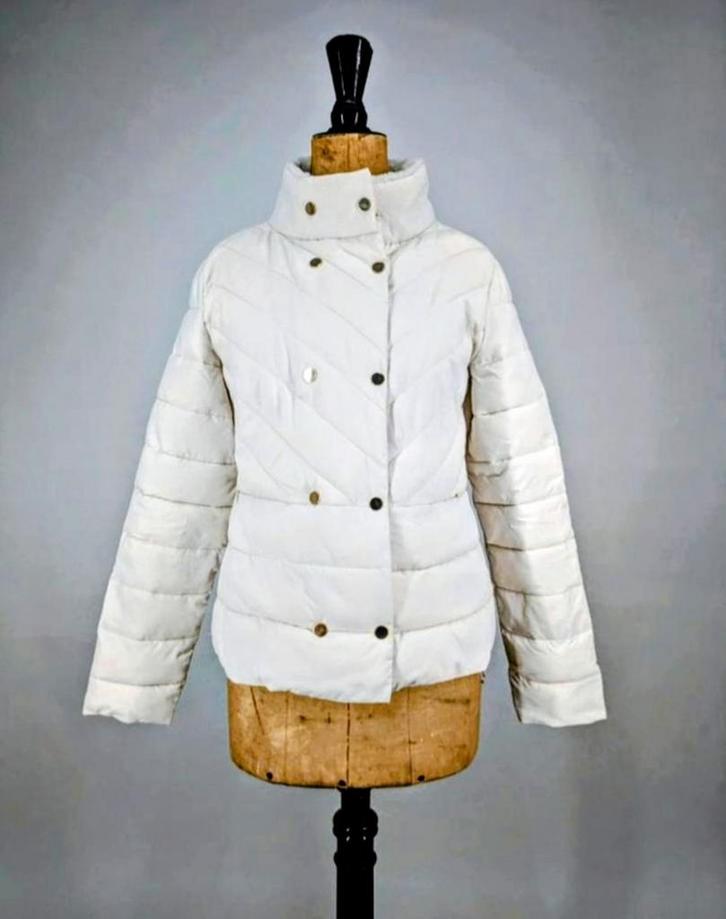 Sfera Casual Cream Jas met Imitatie Bont - Maat L, Kleding | Dames, Jassen | Zomer, Zo goed als nieuw, Maat 42/44 (L), Beige, Ophalen of Verzenden