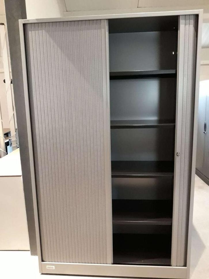 Stalen Roldeur/archiefkasten, Huis en Inrichting, Kasten | Roldeurkasten en Archiefkasten, Gebruikt, Metaal, Ophalen