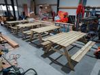 Nieuwe picknicktafel met opklap-banken., Ophalen, Nieuw, Rechthoekig, Hout