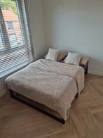Tweepersoonsbed 140x200 - Robuust Amsterdam, Huis en Inrichting, Slaapkamer | Bedden, Ophalen, Zwart, Tweepersoons, 140 cm