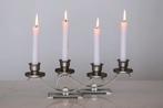 ✅ 2 Kandelaars metaal BAUHAUS Art Deco ca. 1925, Ophalen of Verzenden, Overige materialen