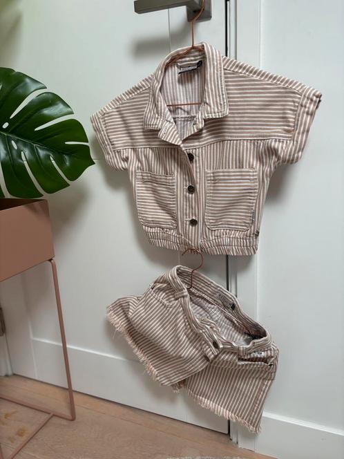 Retour top en broekrok maat 140 gestreept, Kinderen en Baby's, Kinderkleding | Overige, Zo goed als nieuw, Meisje, Ophalen of Verzenden