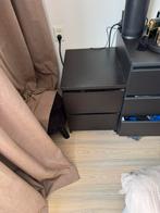 Zwart nachtkastje, Huis en Inrichting, Slaapkamer | Nachtkastjes, Ophalen, Minder dan 45 cm, Zo goed als nieuw, Minder dan 55 cm