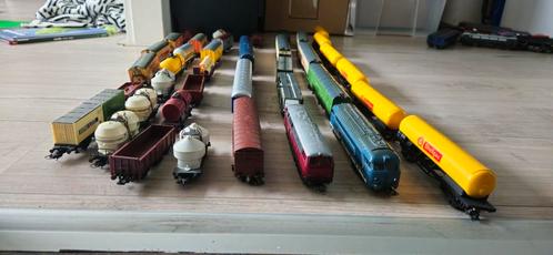 Partij treinrails inc. transformators Lima, jouef,, Hobby en Vrije tijd, Modeltreinen | H0, Gebruikt, Treinset, Gelijkstroom, Jouef
