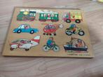 Houten voertuigen puzzel, Ophalen, Minder dan 10 stukjes, Zo goed als nieuw, 6 maanden tot 2 jaar