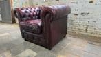 Chesterfield stoel, Ophalen, Gebruikt, 75 tot 100 cm, Leer