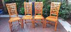 Eetkamerstoelen hout 4, Ophalen, Gebruikt, Bruin, Vier