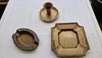2 oude koperen asbakken 1 kandelaar, Antiek en Kunst, Antiek | Koper en Brons, Ophalen of Verzenden, Koper