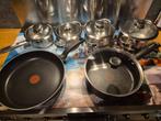 Pannenset, Huis en Inrichting, Keuken | Potten en Pannen, Ophalen, Gebruikt, Rvs, Pannenset