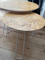 Salon of bijzettafeltjes 2 stuks rond - merk Zuiver, Huis en Inrichting, Tafels | Bijzettafels, Ophalen, Minder dan 45 cm, Minder dan 55 cm