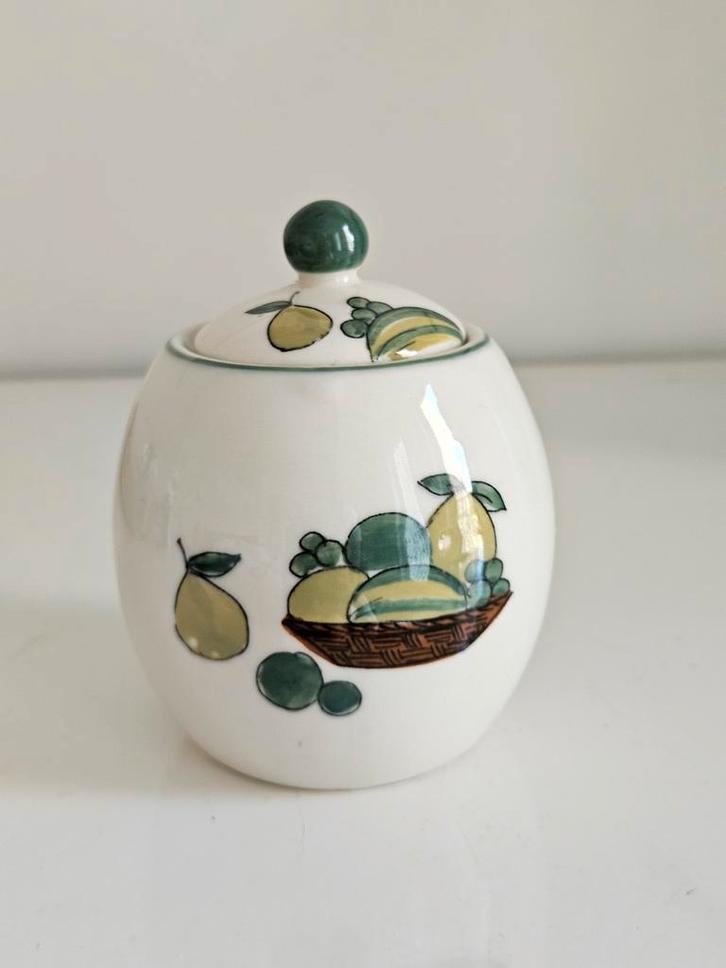 Vintage Jampotje/Suikerpotje met Fruitmotief, Antiek en Kunst, Antiek | Keukenbenodigdheden, Ophalen of Verzenden